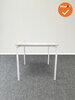 Vergadertafel - 4-poots - 80x80cm - met wit onderstel - inclusief wit melamine blad