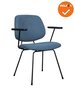 Vergaderstoel Eva - met armleuning - Blauw