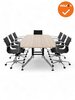 Luxe vergadertafel - bootvormig SIGN - 260x120 cm - Scandinavisch eiken