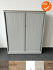 Roldeurkast - Ahrend - 144x120x45cm - Witbeige met witbeige kunststof roldeuren - Topblad naar keuze  