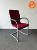 Ahrend 230 vergaderstoel - Zilvergrijs frame - Rode stoffering