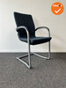 Ahrend 230 vergaderstoel - Zilvergrijs frame - Blauwe stoffering