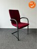 Ahrend 230 vergaderstoel - Zwart frame - Rode stoffering