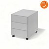 Ladeblok - 14N - 3 Lades - 62x42x58cm - Zilvergrijs