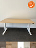 Actiforce SLS 200 - zit-sta bureau - wit onderstel - 160x80 - Ahorn blad of blad naar keuze