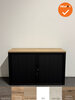 Nieuwe Roldeurkast V Serie - NIEUW - 74x120x43 - Zwart met zwarte roldeuren - topblad naar keuze - Inclusief 2 sleutels