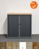 Mauforce Roldeurkast - V-Serie - NIEUW - 136x120x43 cm - Antraciet - Topblad naar keuze - inclusief 2 sleutels
