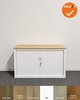 Mauforce Roldeurkast - V-Serie - NIEUW - 72,5x120x43 cm - Wit - Topblad naar keuze - inclusief 2 sleutels