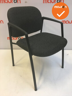 vergaderstoel - Ahrend 320 - antraciete stoffering gemeleerd