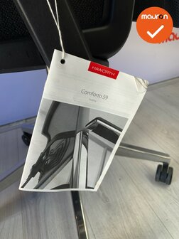 Haworth Comforto 59 zwarte stoffering - aluminium voetkruis