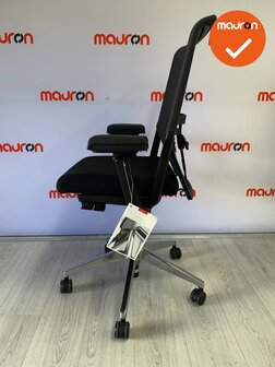 Haworth Comforto 59 zwarte stoffering - aluminium voetkruis