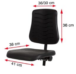 Werkplaats (bar)stoel - Comfort - Nieuw - Chroom frame