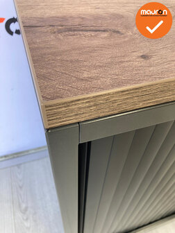 Roldeurkast - Ahrend - 74x120x45cm - antracietgrijs - topblad naar keuze
