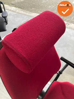 RH Logic 400 - Rode stoffering - met hoofdsteun - Zwart voetkruis