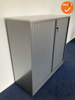 Roldeurkast - Ahrend - 120x120x45cm - Antracietgrijs met antracietgrijze deuren - topblad naar keuze