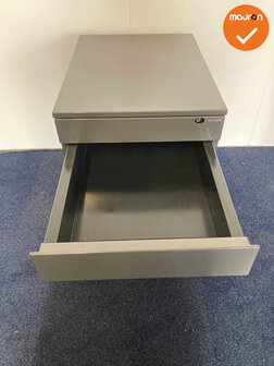 Ladeblok - 57x43x56cm - Antraciet - 3 laden -  antraciet metaal topblad