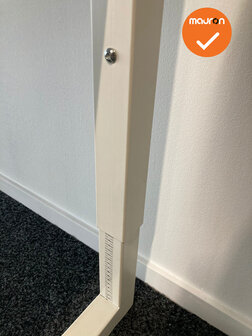 Ahrend handmatig verstelbaar bureau - nieuw blad naar keuze - afmetingen naar keuze - wit onderstel