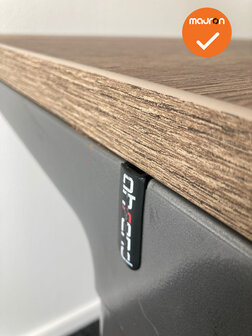 Ahrend Mehes handmatig verstelbaar bureau - 180x80cm - nieuw blad naar keuze - Antracietgrijs onderstel