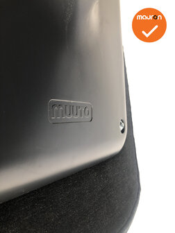 Design Vergaderstoel - Muuto Fiber - Met zwarte stoffering- Met zwart onderstel