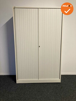 Roldeurkast - Ahrend - 195x120x45cm - wit met witte roldeuren
