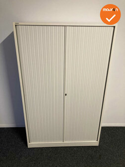 Roldeurkast - Ahrend - 195x120x45cm - wit met witte roldeuren