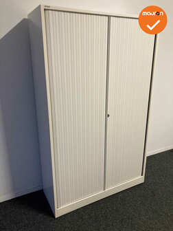 Roldeurkast - Ahrend - 195x120x45cm - wit met witte roldeuren