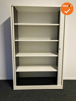 Roldeurkast - Ahrend - 195x120x45cm - wit met witte roldeuren