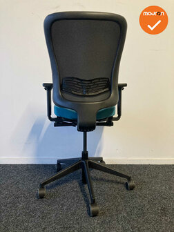 Ahrend 190 bureaustoel - blauwe bekleding  - Zwart voetkruis