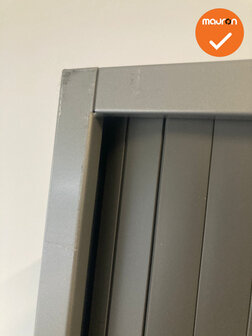 Roldeurkast - Ahrend - 195x120x45cm - Zilvergrijs met grijze deuren
