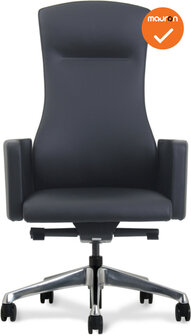 Style Bureaustoel - Zwarte stoffering - Aluminium voetkruis
