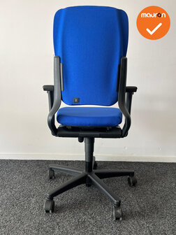 Ahrend 230 bureaustoel - refurbished - hoge rug - blauwe stoffering