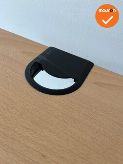 Rohde&Grahl verstelbaar slinger  bureau - zwart frame - Beuken bovenblad