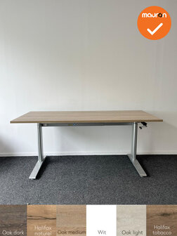 Aluforce Pro 150M tweedehands zit-sta bureau - Slinger verstelbaar - bladkleur naar keuze - zilvergrijs onderstel