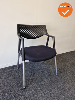 Vergaderstoel - Vitra - 4 poots - Zilvergrijs onderstel
