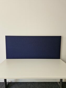 Akoestisch opzetscherm - Donkerblauw - 50 mm dik - 160cm lang - 70cm hoog 
