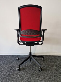 Gispen Zinn bureaustoel - 4D Armleggers - Rode bekleding