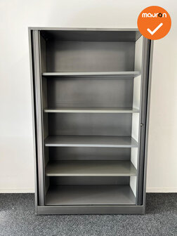 Roldeurkast - Ahrend - 195x120x45cm - Antraciet met antraciete kunststof roldeuren