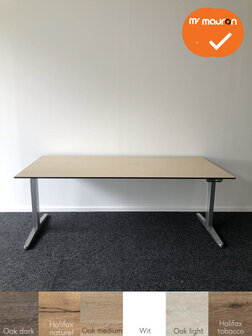 Ahrend Balance Bureau - Elektrisch - Zilvergrijs - 160x80 - Bladkleur naar keuze