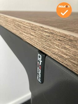 Ahrend Mehes handmatig verstelbaar bureau - nieuw blad in kleur naar keuze - afmetingen naar keuze - antracietgrijs onderstel