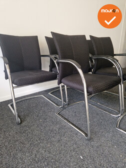 Design Vergaderstoel - Zwart - Set van 6