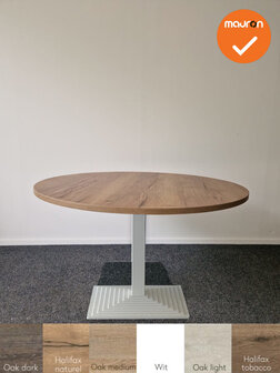 Vergadertafel - rond - 120 cm - Bladkleur naar keuze