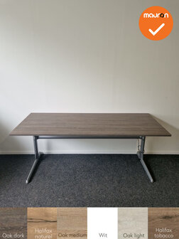 Ahrend 500 zit-sta bureau - nieuw blad naar keuze - 200x80 - zilvergrijs onderstel