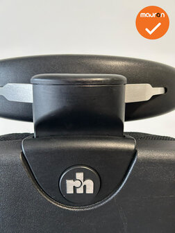 RH Logic Elite 400 - XL - Nieuwe zwarte stoffering  - Met hoofdsteun - Inclusief lendepomp - Verhoogde gasveer - zilvergrijs vo