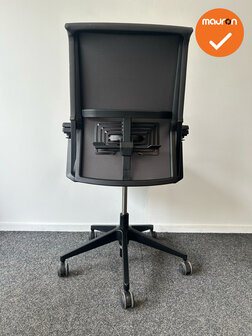 Haworth Comforto 59 - Antracietgrijs gestoffeerd - Zwart voetkruis