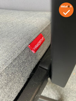 Haworth Comforto 59 - Grijs netweave en grijze zitting - Zwart voetkruis