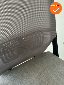 Haworth Comforto 59 - Grijs netweave en grijze zitting - Zwart voetkruis