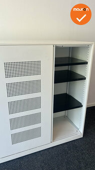 Schuifdeurkast - Ahrend - akoestisch - 200x120x45cm - wit