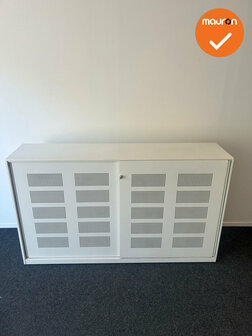 Schuifdeurkast - Ahrend - akoestisch - 200x120x45cm - wit