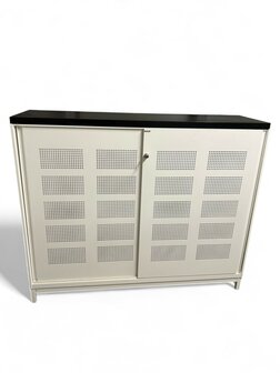 Schuifdeurkast - Ahrend - akoestisch - 135x160x45cm - wit