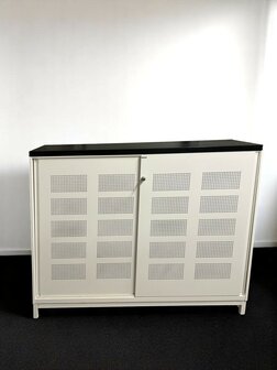 Schuifdeurkast - Ahrend - akoestisch - 135x160x45cm - wit